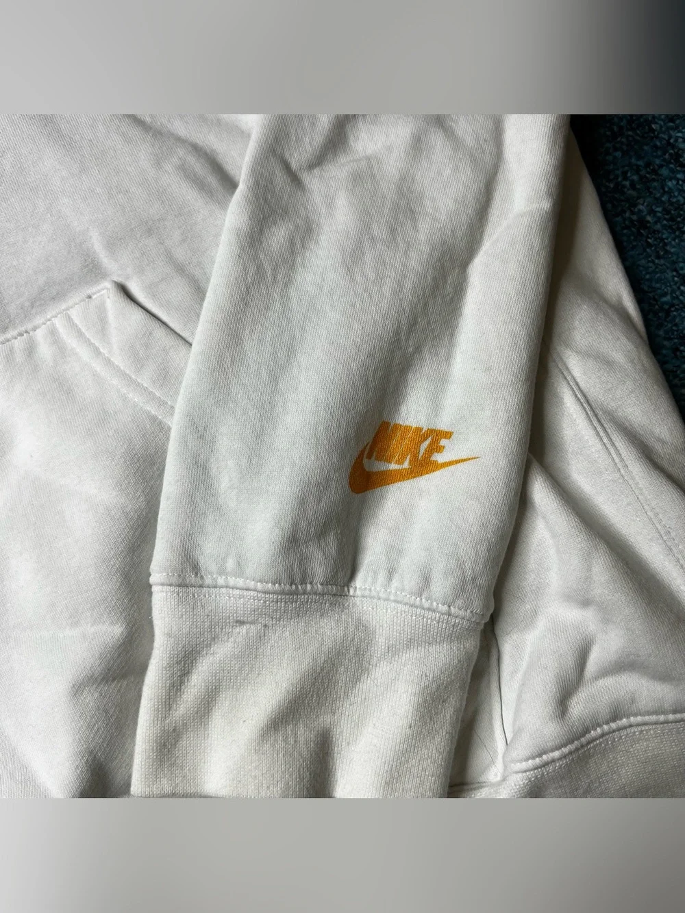 Nike Air Brush Fleece Pullover Hoodie Retro Men's Size XL White Pink Yellow